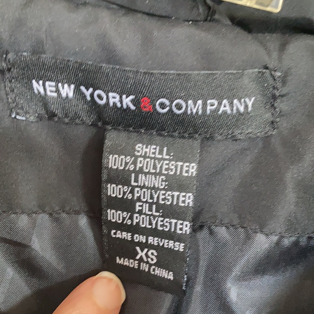 NY & CO vintage Y2K Black coat size XS - Picture 9 of 13